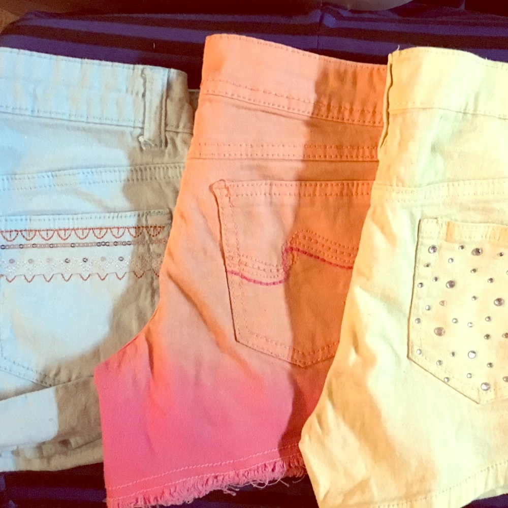 Unique Colored Denim Shorts Girls 16